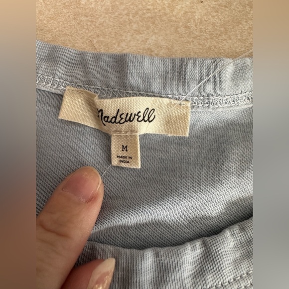 Madewell Perfect Tee- Iced Blue - Picture 5 of 7